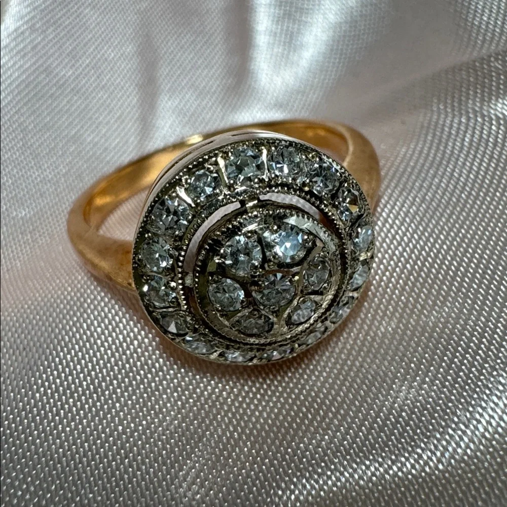 Vintage 14 K gold and diamonds Women's Ring - Picture 3 of 10